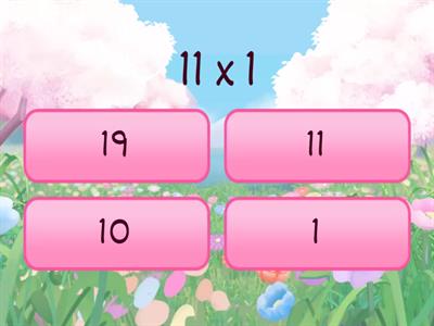 Multiplication facts 11s