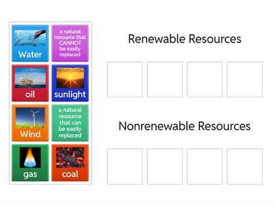 Renewable and Nonrenewable resources