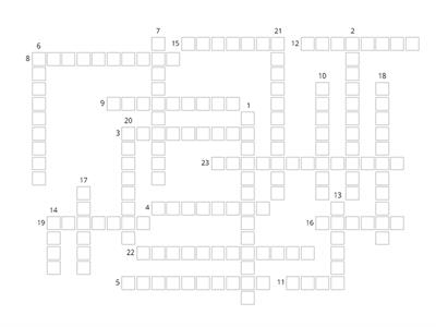 Science Crossword. Click on the numbered boxes to reveal the clues