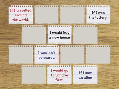 Match second conditional sentences