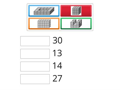 Quantos blocos em cada figura?