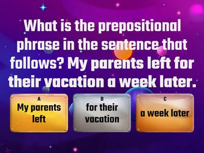 Prepositional Phrases