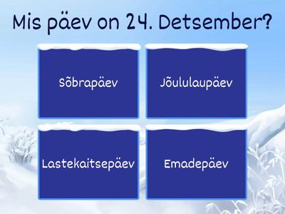 Jõuluteemaline viktoriin