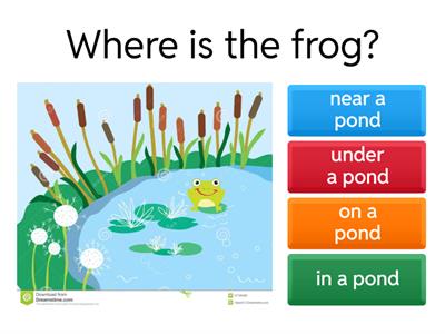 The use of in, on, under & near