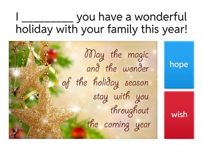 Holidays and Traditions | Hope x Wish