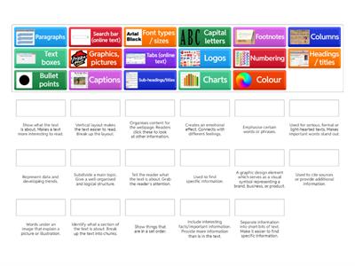 Presentational / Organisational / Layout Features 