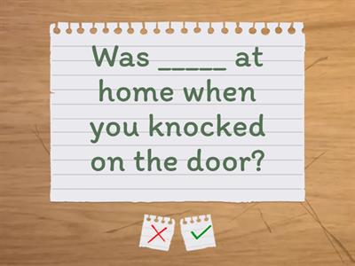 U1 - Indefinite pronouns