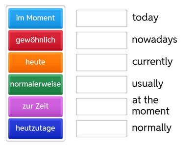 Present Tense time expressions