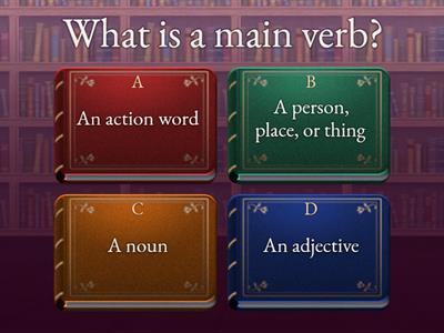 main and helping verbs quiz