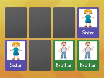 Family members matching game - Teaching resources