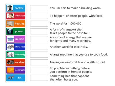 YEAR 6 UNIT 1 : IT'S AN EMERGENCY (VOCABULARY)