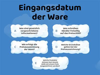 Quiz Preisauszeichnung nach der PAngV