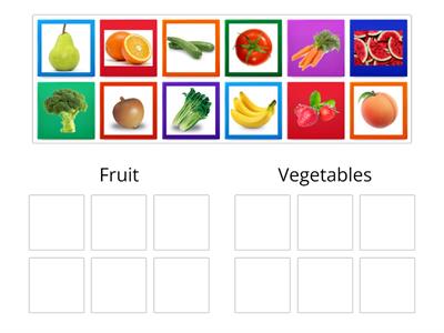 Sorting fruits and vegetables