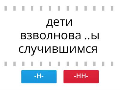 Н-НН в причастиях, прилагательных и наречиях