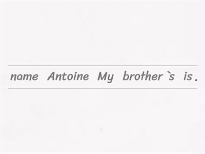 Put the words into the correct order.