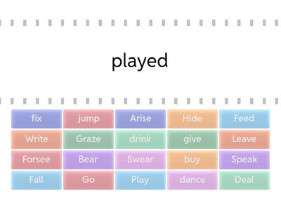 Regular and irregular verbs 