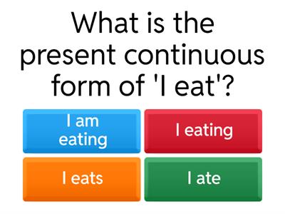 Present Continuous Tense Quiz
