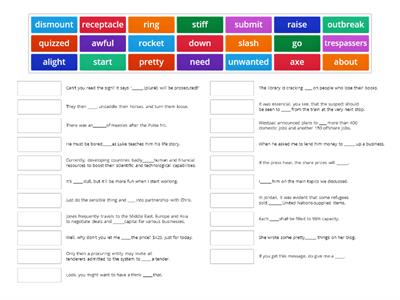 Collocations, Unit 5, Register, Match Up