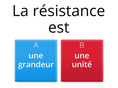 Mesure de la résistance