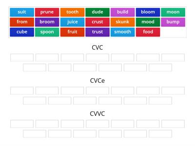 Robots short -u, and long -u (CVCe & CVVC) 3/15-3/19