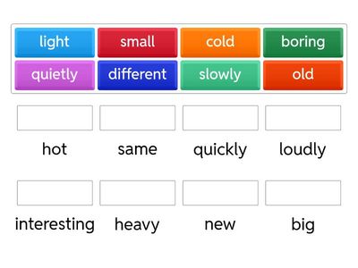  STAGE 3, Unit 3 - match the opposites