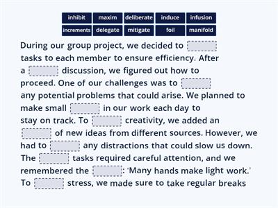 Advanced SAT 1 (Mini exercise: complete the passage) 