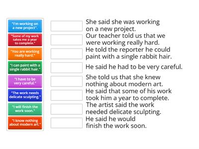 Direct speech and Reported speech