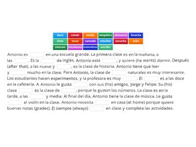  Lectura - Horario