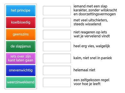 Woorden taal thema 1 groep 8