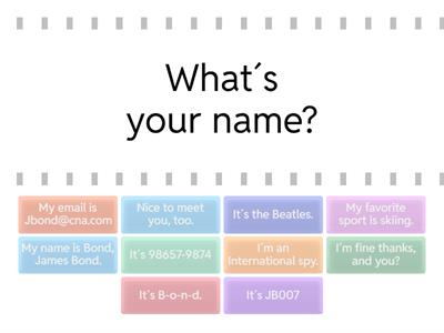 (PUBLIC) Relate questions and answers - James Bond