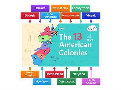 Labeling the 13 Colonies 