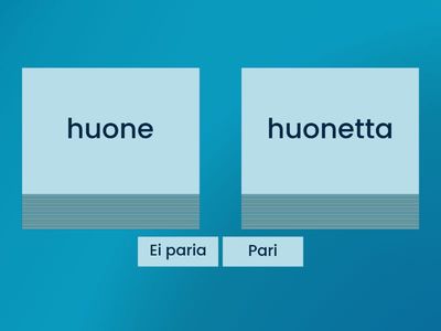 Sanatyypit. Etsi parit, perusmuoto ja partitiivi. (Alku 1, kpl 9)