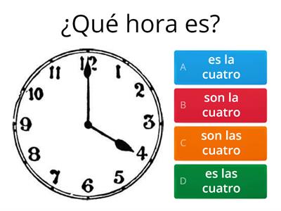 Telling the time in Spanish