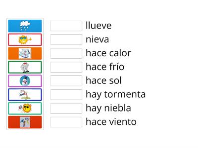 El tiempo - match up