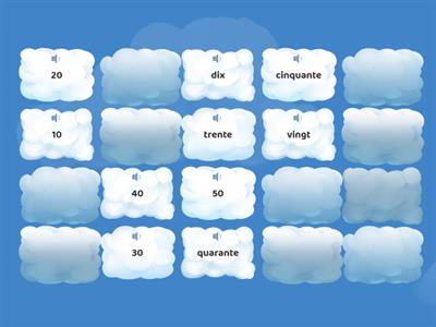 Mémory Les nombres de 10 à 100