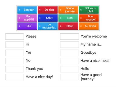 French Greetings and Basic Words