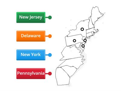 Middle Colonies Map