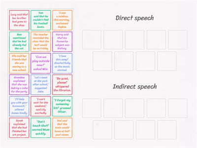 Direct and indirect speech
