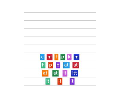 Word Builder - /at/ and /it/