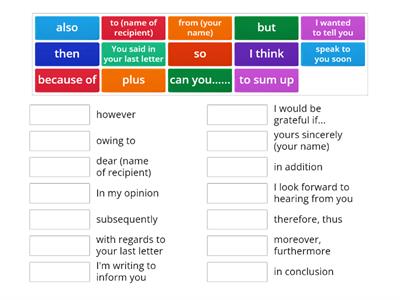 Formal VS Informal Writing - Letter