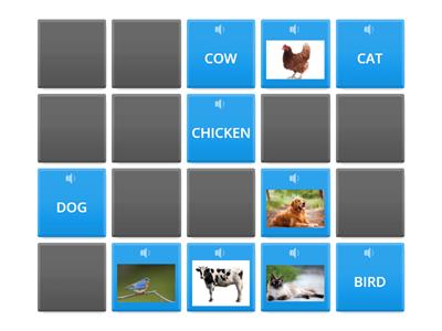 FARM ANIMALS: MEMORY GAME