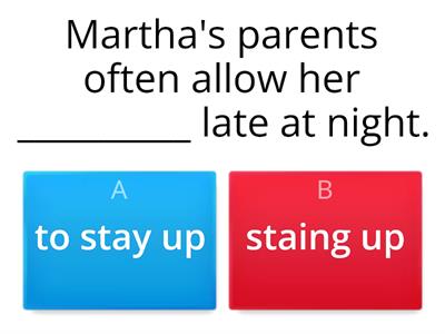 Verb patterns