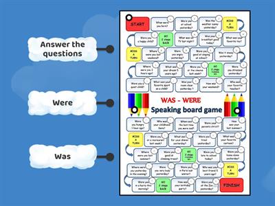 WAS/WERE Speaking Board game