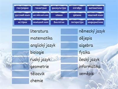 KD1, L3 - školní předměty (ruský jazyk)