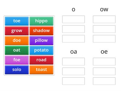 4-14 Sort It--/oa/ Sound