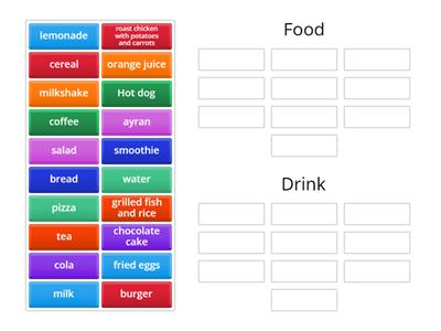 8 grade Food & Drink