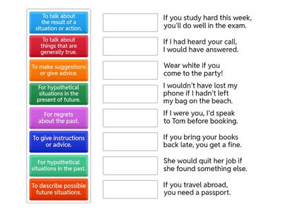FCE Conditionals match up