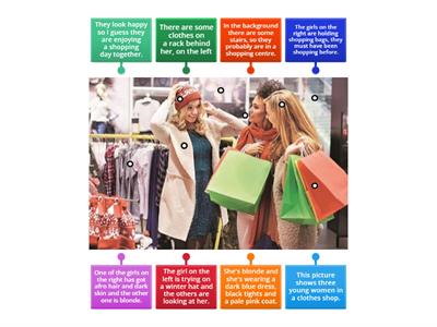 Describing a picture - Shopping