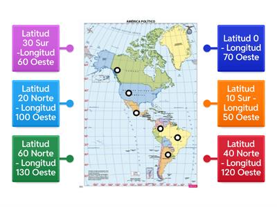 Latitud Longitud Paises de America