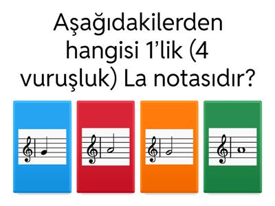 Notalar ve Süre Değerleri